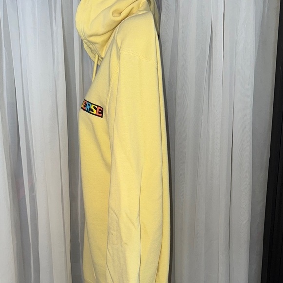 Converse Yellow Fleece Hoodie Sweatshirt - Picture 4 of 8